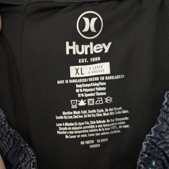 Hurley Men's Navy Blue Floral Swim Shorts Trunks Athletic Casual Comfort Logo XL - Picture 6 of 9